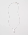 Ann Taylor Metal Pendant Necklace In Silver
