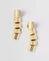 Ann Taylor Metal Rectangle Drop Earrings In Goldtone