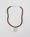 Ann Taylor Metal Rope Pendant Necklace In Silvertone