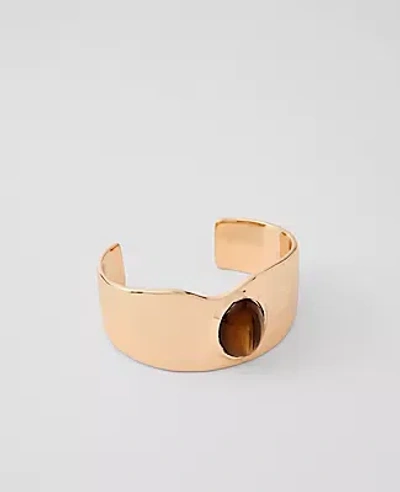 Ann Taylor Metal Stone Cuff In Gold