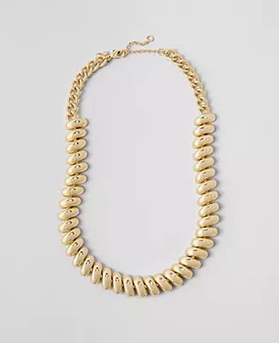 Ann Taylor Metal Teardrop Statement Necklace In Goldtone