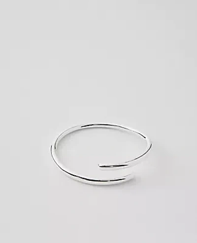 Ann Taylor Metal Wrap Cuff In Silver