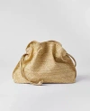 Ann Taylor Metallic Drawstring Clutch Bag