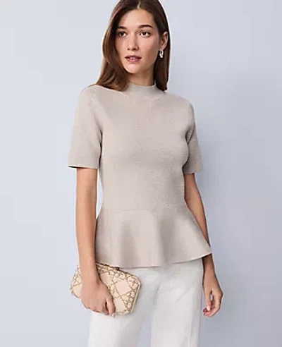 Ann Taylor Metallic Peplum Top