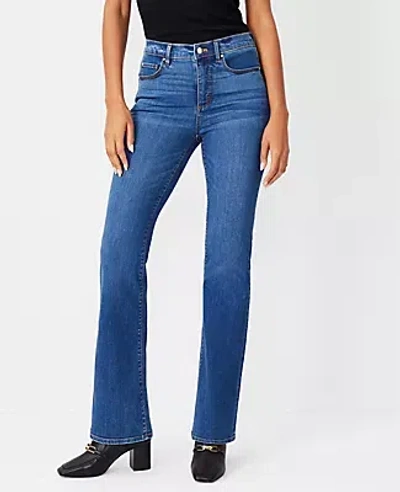 Ann Taylor Mid Rise Boot Jeans In Bright Mid Indigo Wash - Curvy Fit