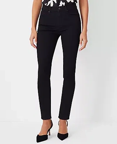 Ann Taylor Mid Rise Skinny Jeans In Light Wash Indigo - Curvy Fit In Classic Black Wash