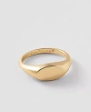 Ann Taylor Mini Metal Signet Ring In Gold