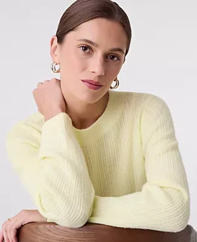Ann Taylor Mixed Cable Sweater In Yellow