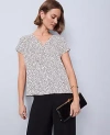 Ann Taylor Mixed Media Pleat Front Top