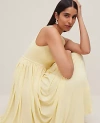 Ann Taylor Mixed Media Sweater Tank Dress In Yellow Buttercream
