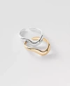 Ann Taylor Mixed Metal Ring Set In Gold