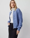 Ann Taylor Mixed Stitch Bomber Jacket In Whimsical Peri