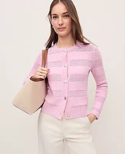 Ann Taylor Mixed Stitch Sweater Jacket