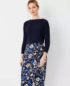 Ann Taylor Mixed Stitch Sweater In Night Sky