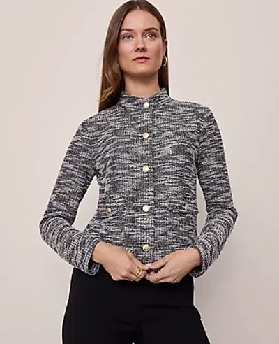 Ann Taylor Mock Neck Cardigan In Multi