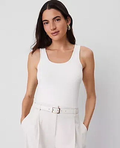 Ann Taylor Modern Seamless Tank Top In White