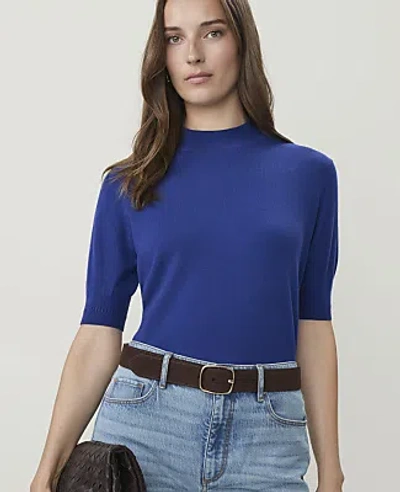 Ann Taylor Modern Sweater Tee In Bright Winter Blue