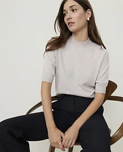 Ann Taylor Modern Sweater Tee In Pale Sand Heather