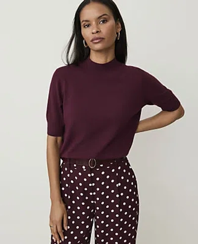 Ann Taylor Modern Sweater Tee In Purest Plum