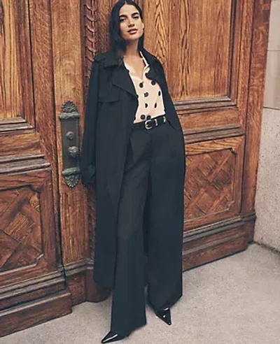 Ann Taylor Petite Modern Trench Coat In Black