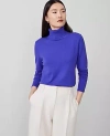 Ann Taylor Modern Turtleneck Sweater In Liberty Purple