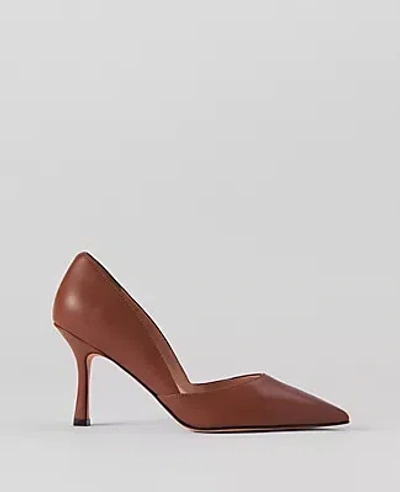 Ann Taylor New Azra Leather Pump In Rich Toffee Camel