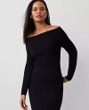 Ann Taylor Off-the-shoulder Sweater In Black
