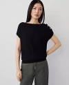 Ann Taylor Off-the-shoulder Sweater In Black