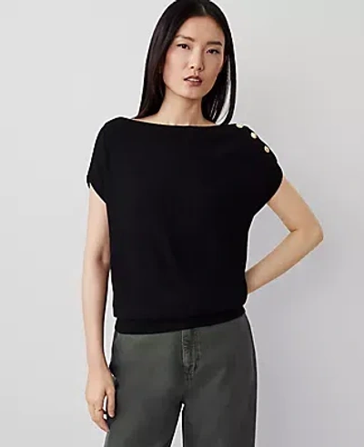 Ann Taylor Off-the-shoulder Sweater In Black