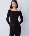 Ann Taylor Off-the-shoulder Sweater In Black