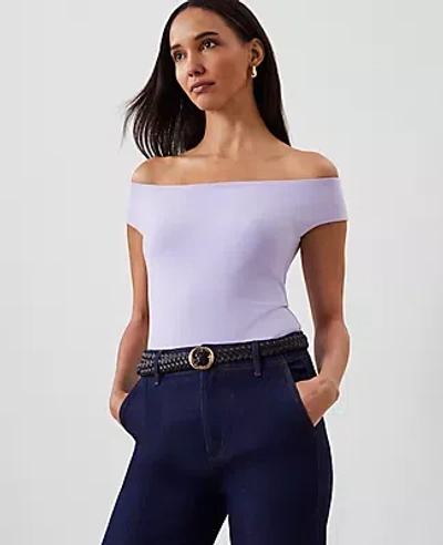 Ann Taylor Off-the-shoulder Top In Lilac Bud