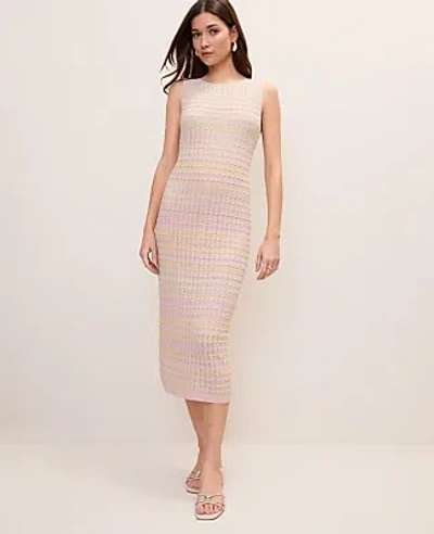 Ann Taylor Ombré Crochet Sweater Dress In Multi