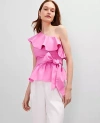 Ann Taylor Petite One-shoulder Tie Waist Blouse