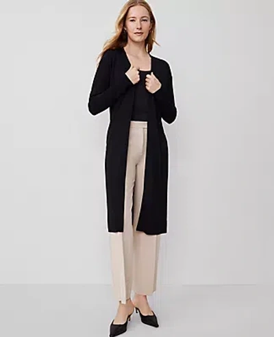 Ann Taylor Open Duster Sweater In Black
