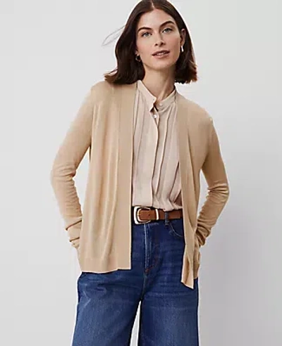 Ann Taylor Open-front Cardigan In Baguette