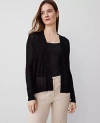 Ann Taylor Petite Open Cardigan In Black