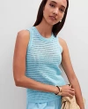 Ann Taylor Open Stitch Sweater Shell Top