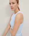 Ann Taylor Ottoman Halter Sweater Shell Top In Zephyr Blue