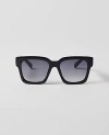 Ann Taylor Oversized Curved Square Sunglasses In Black