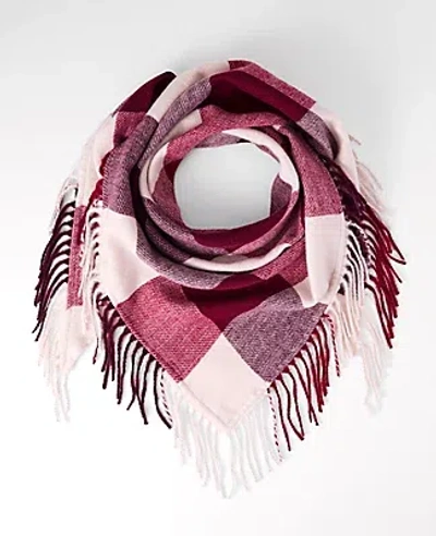 Ann Taylor Oversized Plaid Scarf In Purple