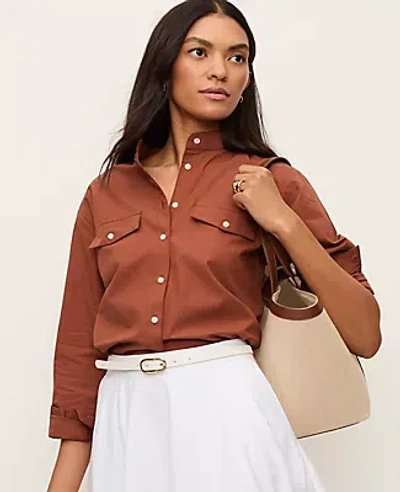 Ann Taylor Oversized Pocket Shirt