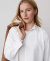 Ann Taylor Oversized Shirt In White