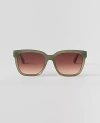 Ann Taylor Oversized Square Sunglasses In Sage