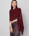 Ann Taylor Oversized Wrap Scarf In Burgundy