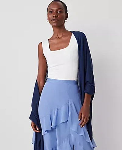Ann Taylor Oversized Wrap Scarf In Calm Shores