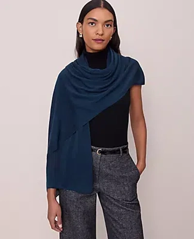 Ann Taylor Oversized Wrap Scarf In Gray