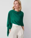 Ann Taylor Oversized Wrap Scarf In Shady Glade