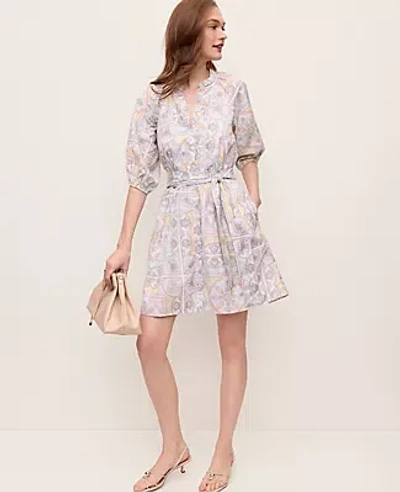 Ann Taylor Paisley Flare Dress In Multi