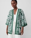 Ann Taylor Paisley Kimono In Topiary Green
