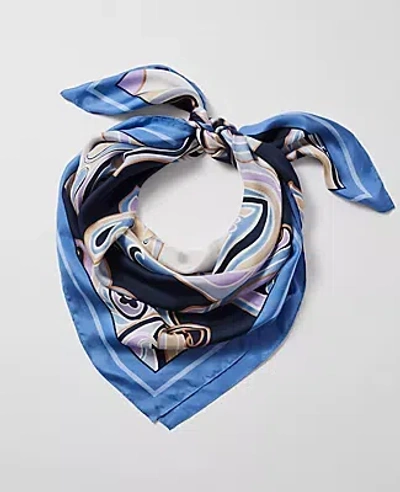 Ann Taylor Paisley Square Silk Scarf In White